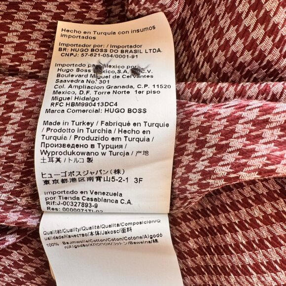 Hugo Boss Slim Fit Cotton Houndstooth Button-Up Shirt - Picture 6 of 8